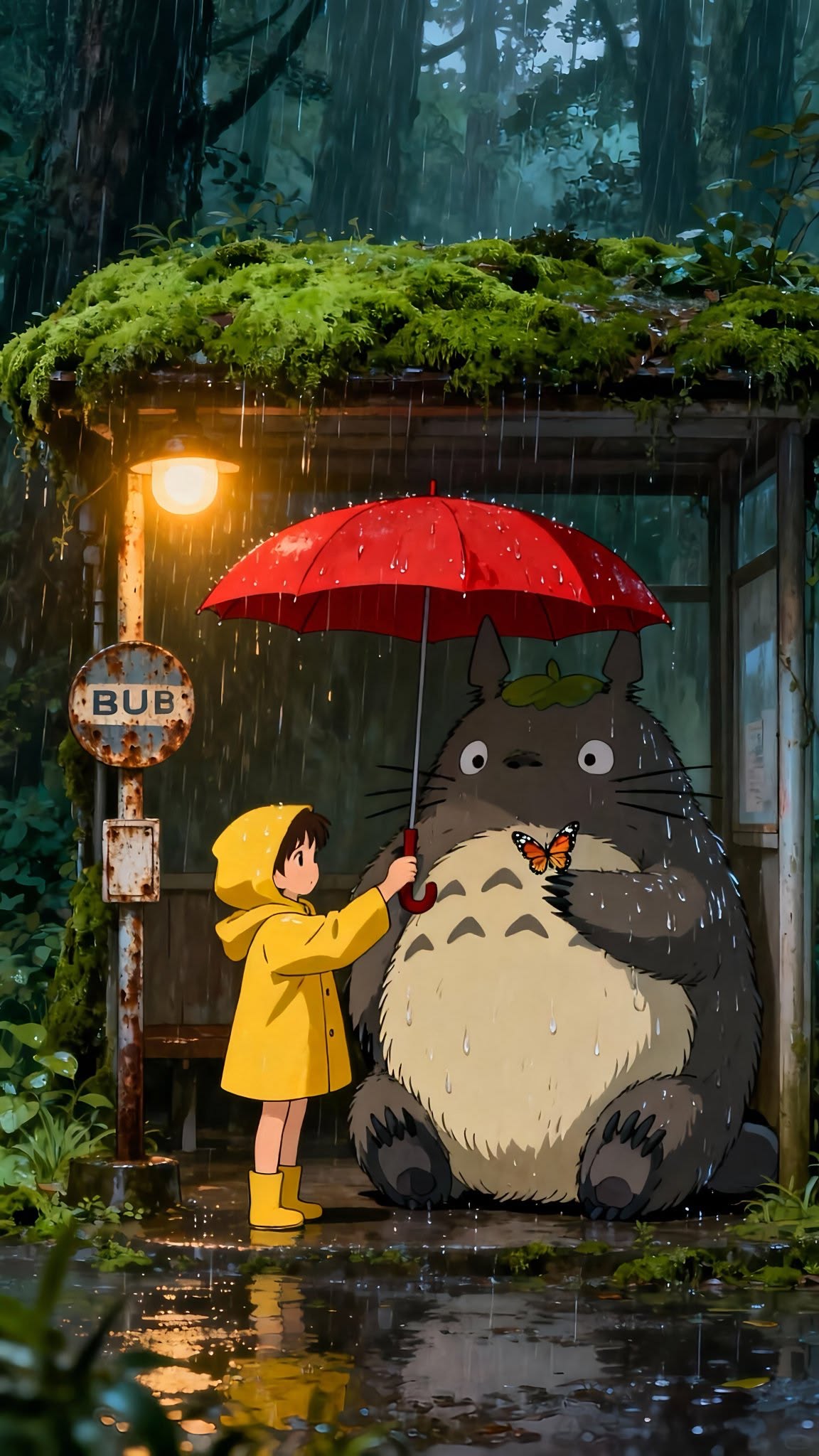 Rainy forest umbrella sample image